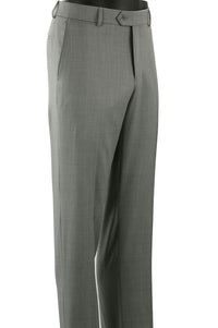 Super 120s Wool Gabardine Comfort-EZE Trouser in Dusty Green (Flat Front Models) by Ballin