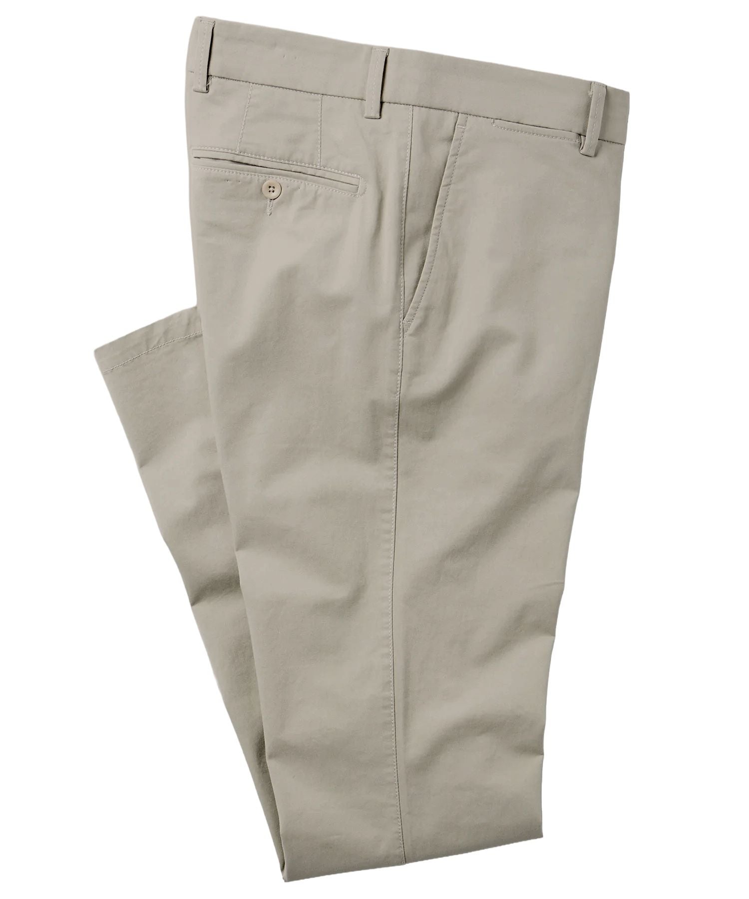 Perma Color Pima Twill Khaki Pants in Stone (Flat Front Models) by Ballin