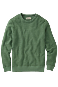 Textured Crew Neck Cotton Sweatshirt in Hunter by Borgo28