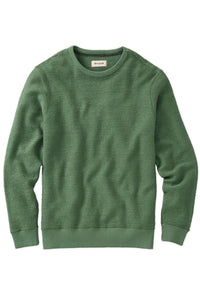 Textured Crew Neck Cotton Sweatshirt in Hunter by Borgo28