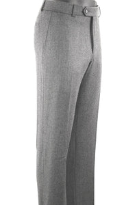 Cashmere and Wool Italian Flannel Comfort-EZE Trouser in Pearl Grey (Flat Front Models) by Ballin