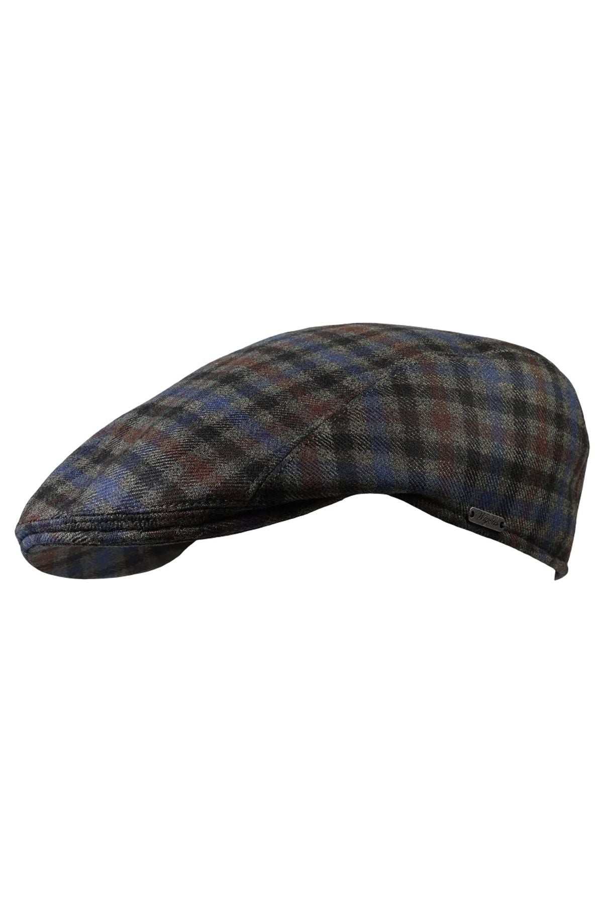 Ivy Modern 'Lanificio Campore' Wool Check 'Archive Line' Cap in Grey by Wigens