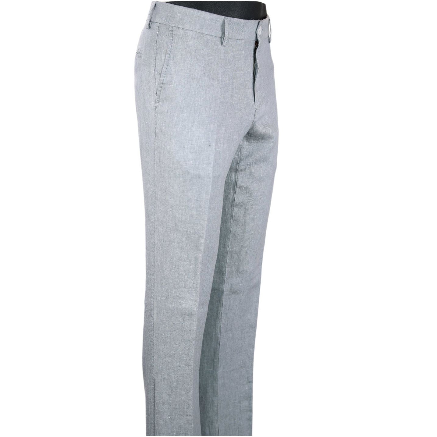 Linen Chambray Twill Pants in Grey (Mansfield Relaxed Fit) by Ballin