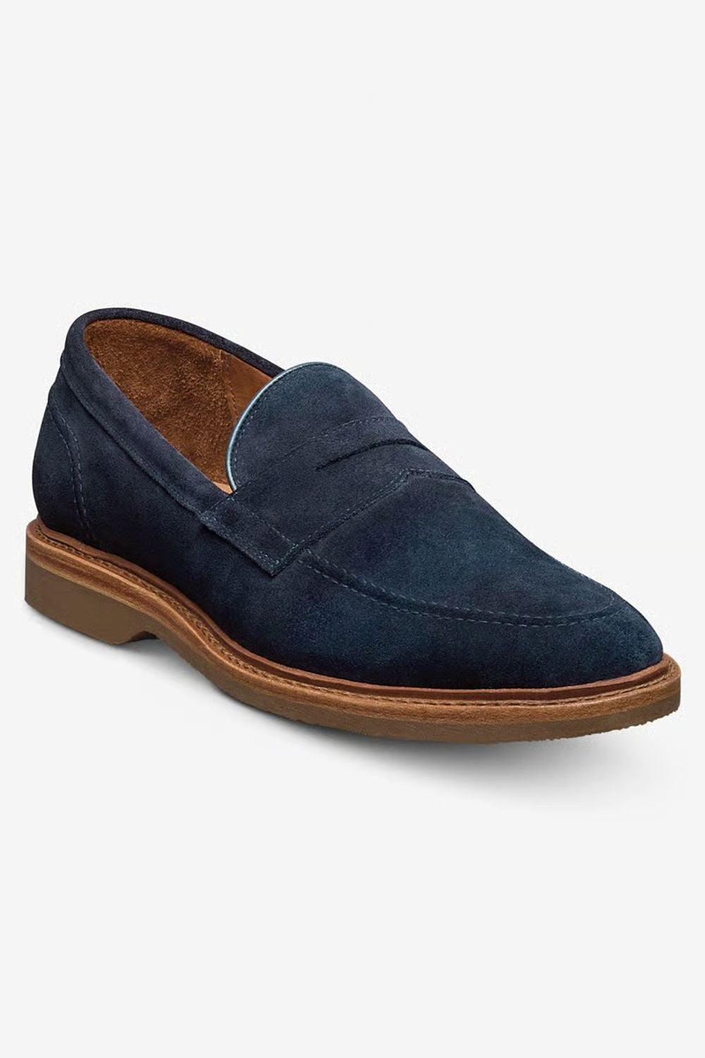 Randolph Verse Penny Loafer in Navy Suede by Allen Edmonds