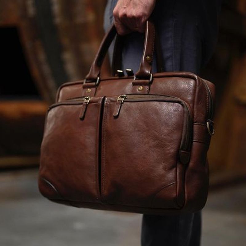 Parker Leather Carry-On Suitcase - Moore & Giles