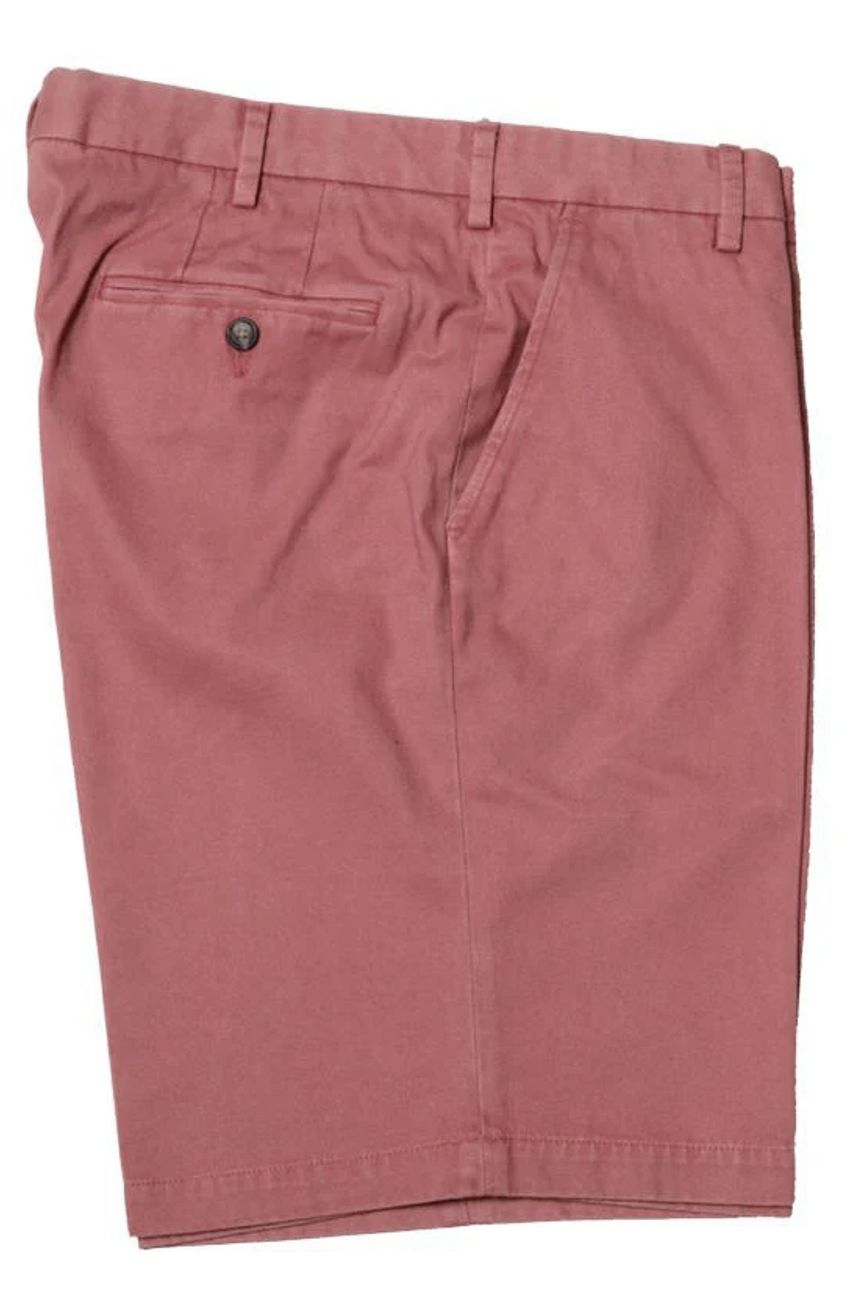 Southern Vintage Stretch Twill Chino Shorts in Charleston Brick (Hampton9 Flat Front) by Vintage1946
