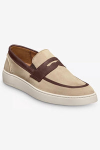 Randolph 2.0 Slip-on Sneaker in Sand Suede/Chili Leather (Size 8.5 Wide) by Allen Edmonds