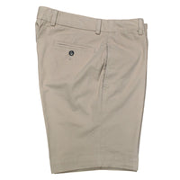 Washed Poplin Shorts in Khaki, Size 33 (Sumpter9 Flat Front) by Charleston Khakis