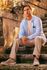 Bi-Stretch Performance Linen Trouser in Choice of Colors (Dunhill Traditional Fit) by Ballin
