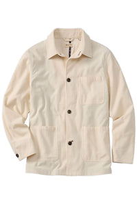 14 Wale Corduroy Chore Coat in Off White by Borgo28
