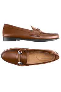 Preston Interchangeable 'Bridge Bits®' Loafer in Pecan Sheepskin by T.B. Phelps