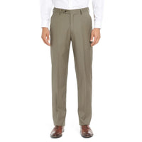 Super 100s Worsted Wool Gabardine Trouser in Tan (Hampton Traditional Fit and Long Rise) by Berle