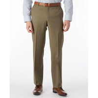 Super 120s Wool Gabardine Comfort-EZE Trouser in British Tan, Size 42 (Dunhill Traditional Fit) by Ballin