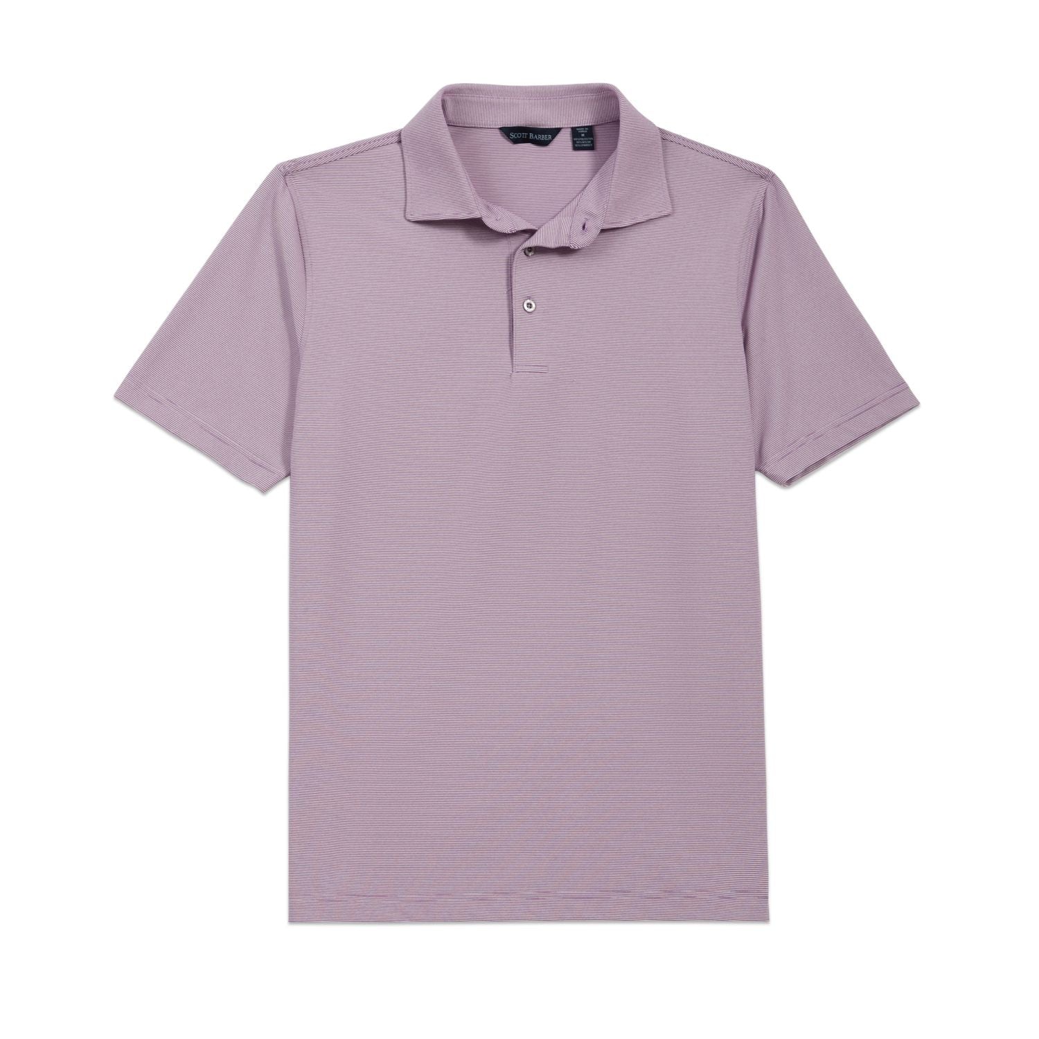 End on End Stripe Tech Polo in Grapeade by Scott Barber