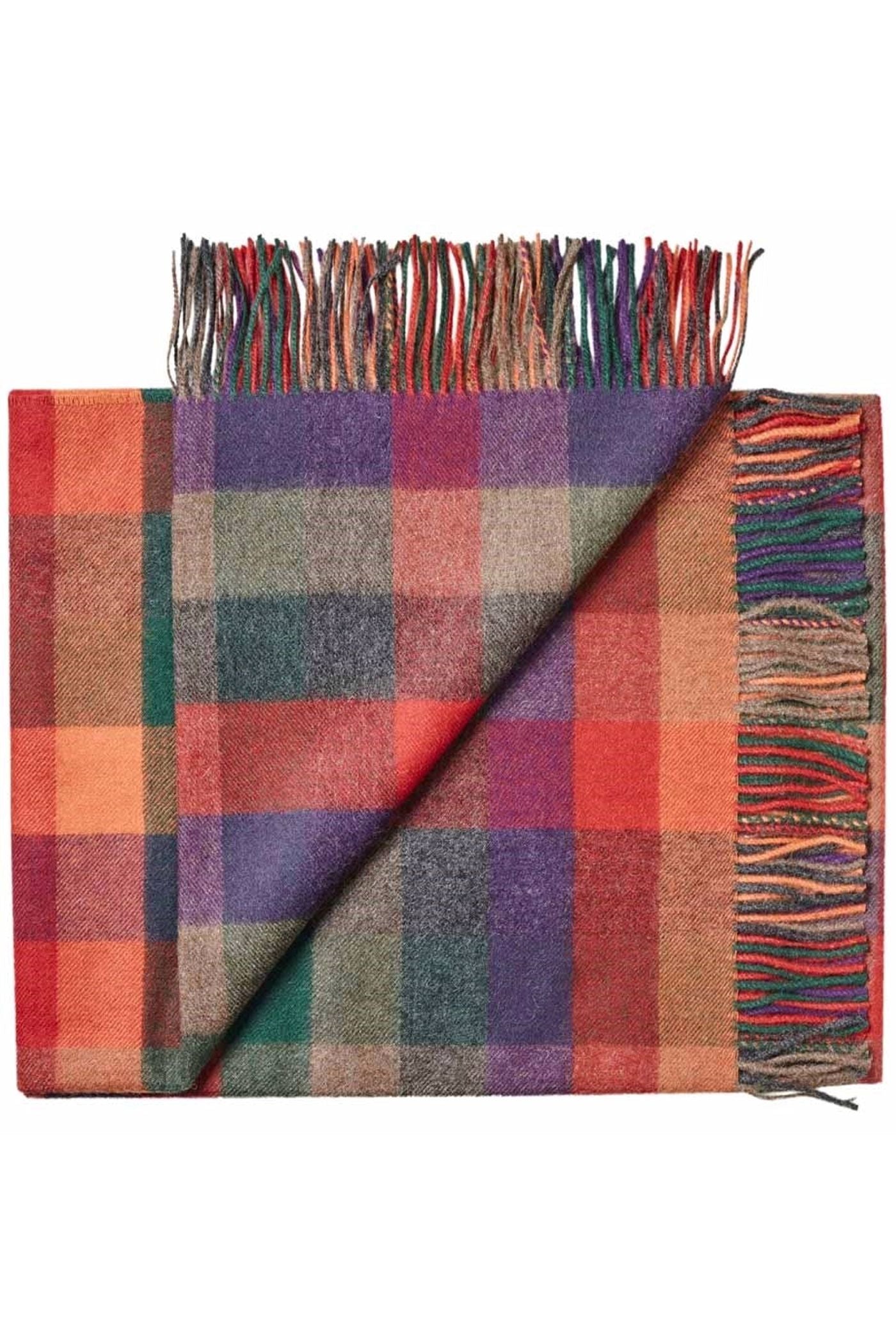 Multi Check Baby Alpaca Scarf by Viyella