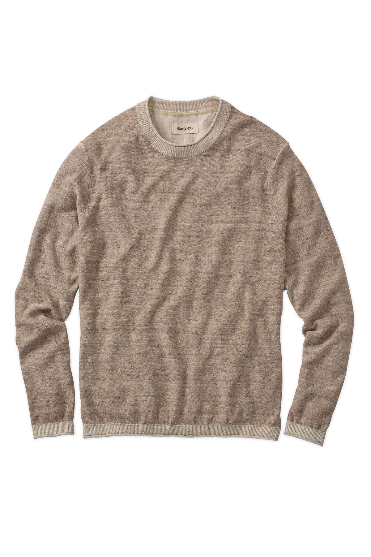 Cotton & Crewneck Sweater in Sand by Borgo28