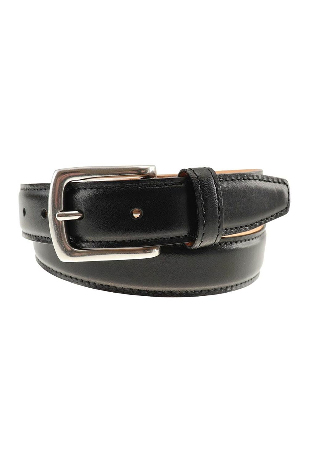 Torrence Calfskin Belt in Black by T.B. Phelps