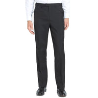 Polyester/Wool Tropical Washable Trouser in Black (Self Sizer Plain Front - Regular & Short Rise) by Berle