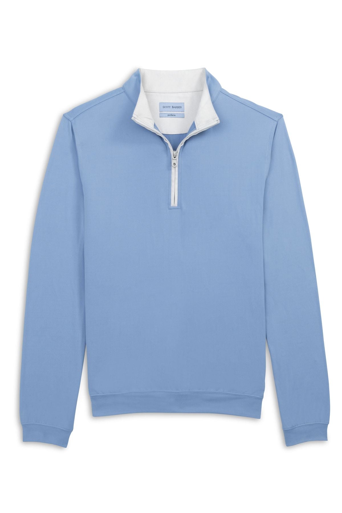 Performance Quarter-Zip Pullover in Blue by Scott Barber