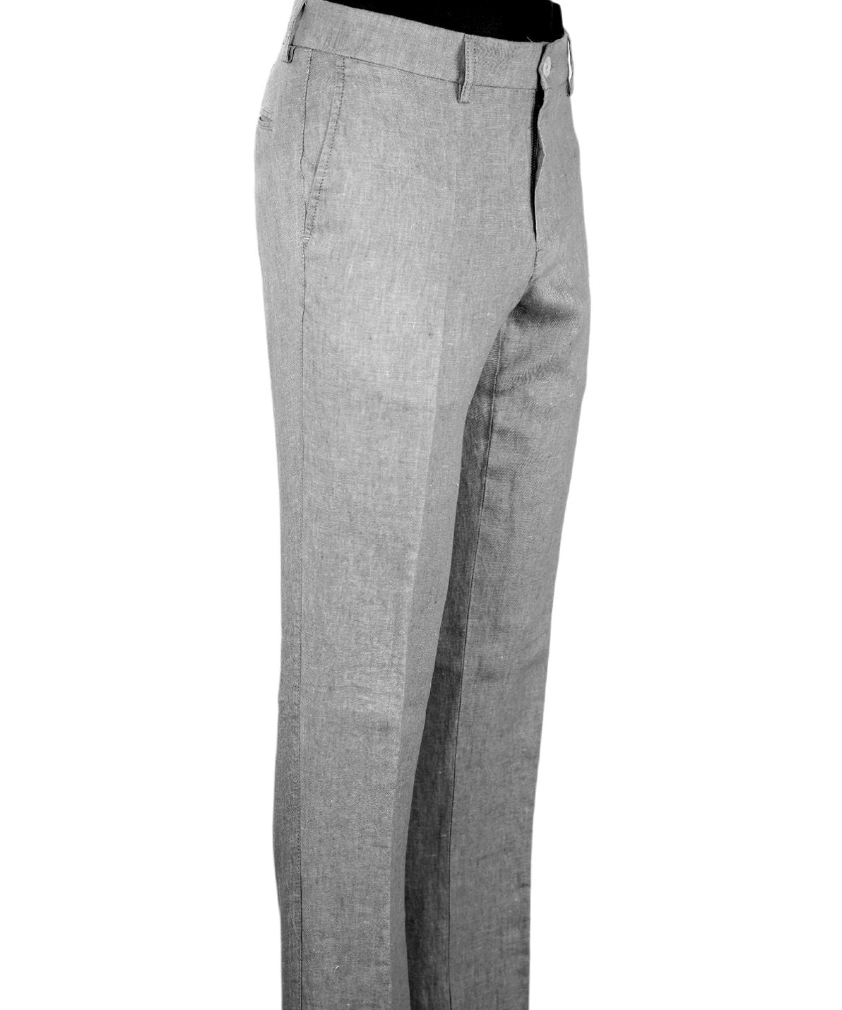 Italian Linen Chambray Twill Pants in Grey (Choice of Fits) by Ballin