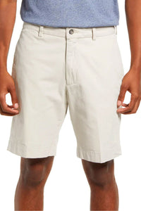 Washed Poplin Shorts in Stone (Sumpter9 Flat Front) by Charleston Khakis