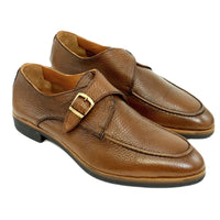 Basel II Deerskin Monk Strap Dress Shoe in Cigar by Alan Payne Footwear