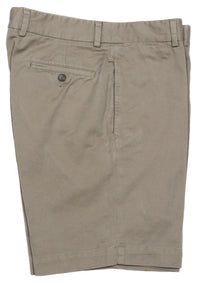 Stretch Compact Twill Shorts in Khaki (Sumpter9 Flat Front) by Charleston Khakis