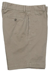 Stretch Compact Twill Shorts in Khaki (Sumpter9 Flat Front) by Charleston Khakis