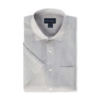 Short Sleeve Heathered Chambray Sport Shirt in Mist by Scott Barber