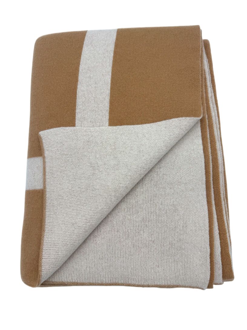 100% Cashmere Homestead Knit Throw (Choice of Colors) by Alashan Cashmere