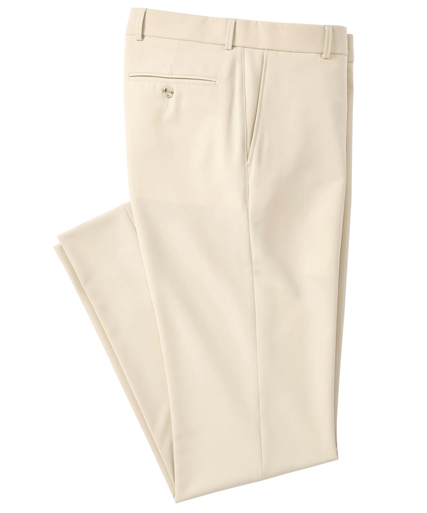 Comfort-EZE Commuter Bi-Stretch Gabardine Trouser in Ivory (Flat Front Models) by Ballin