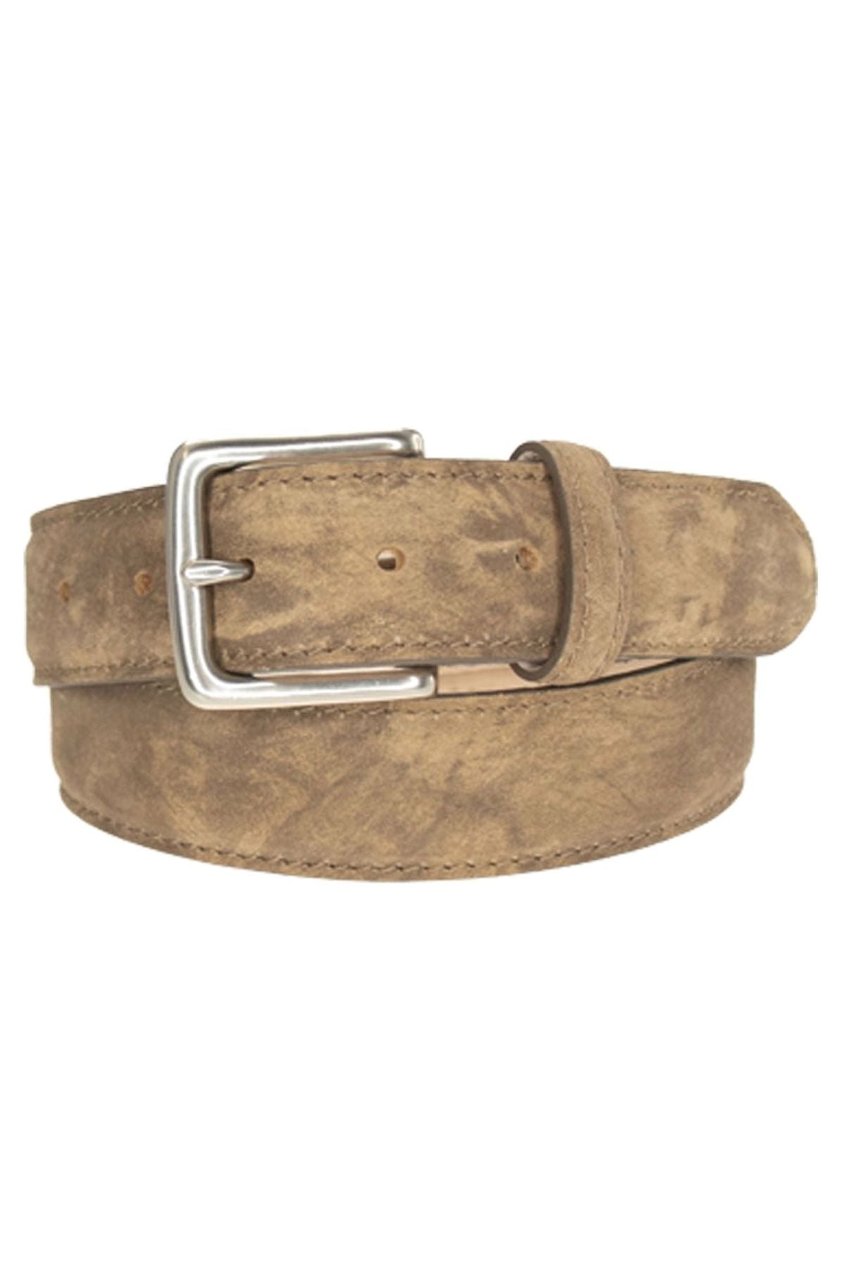 Colombia Washed Calfskin Leather Belt in Briar by T.B. Phelps