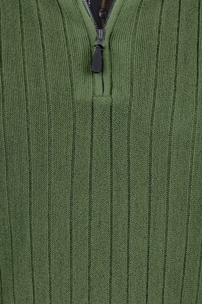 Baby Alpaca 'Links Stitch' Ribbed Zip-Neck Sweater Vest in Sage by Peru Unlimited