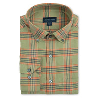 Lightweight Flannel Sport Shirt in Sage and Spice by Scott Barber