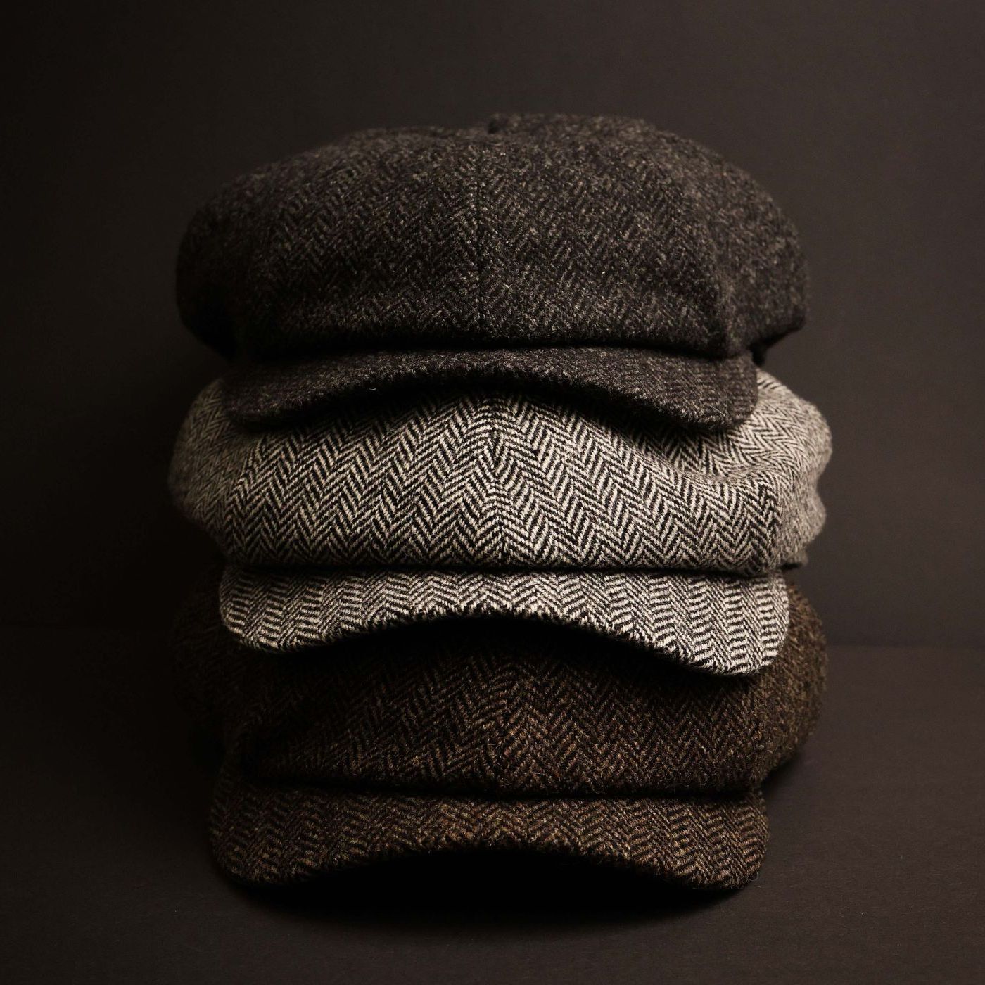 Newsboy Classic Shetland Wool Herringbone Cap (Choice of Colors) by Wigens