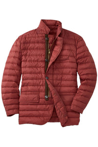 Quilted Down Puffer Jacket in Brick by Borgo28
