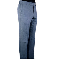 Linen Chambray Twill Pants in Blue (Mansfield Relaxed Fit) by Ballin