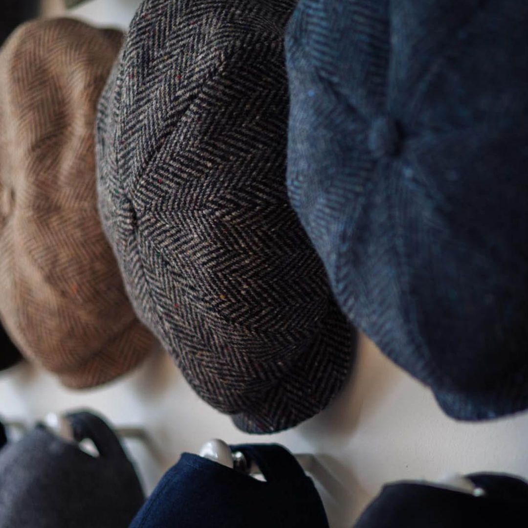 Newsboy Retro Cap in Herringbone 'Magee 1866' Wool (Choice of Colors)