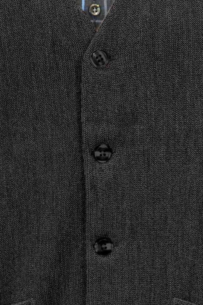 Baby Alpaca 'Links Stitch' V-Neck Cardigan Sweater in Charcoal Heather by Peru Unlimited