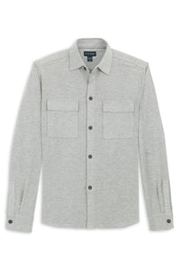 Scuba Shacket Overshirt in Grey Heather by Scott Barber