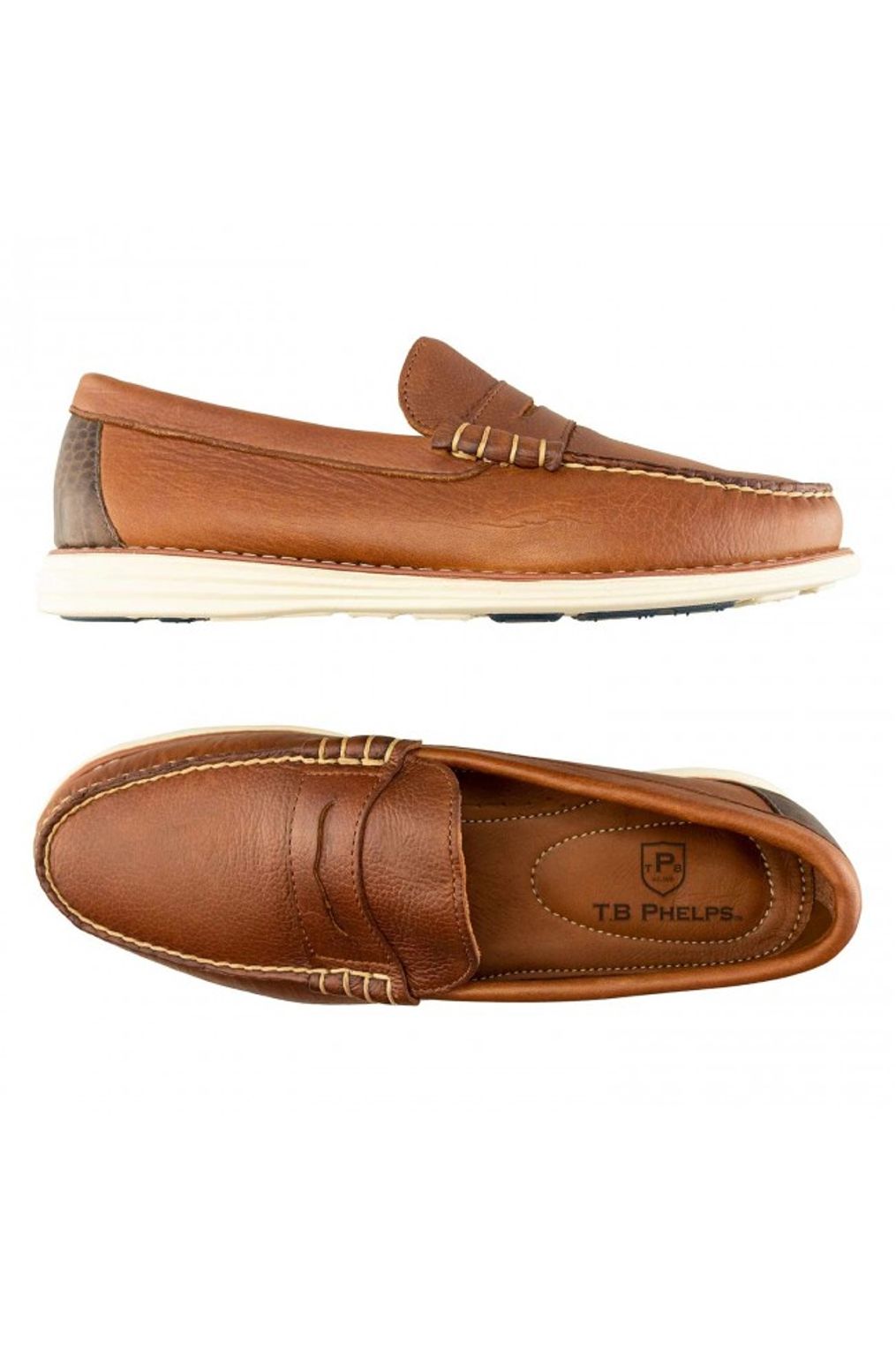 Freeport Sport Penny Loafer in Gridiron Tumbled Brown by  display picture 1