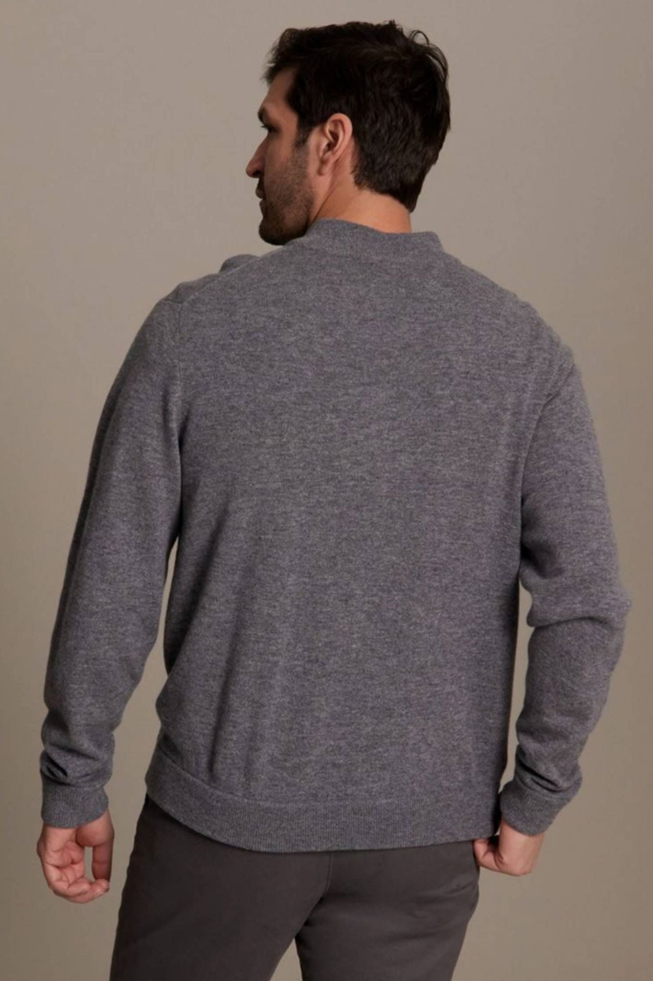 1/4 Zip Mock Neck Merino Wool Pullover Sweater (Choice of Colors) by Alashan Cashmere