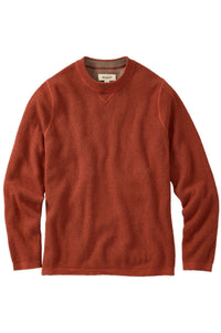 Reversible Cotton & Cashmere Sweater in Rust/Tan by Borgo28