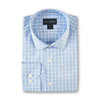 Organic Cotton Plaid Sport Shirt in Sky by Scott Barber