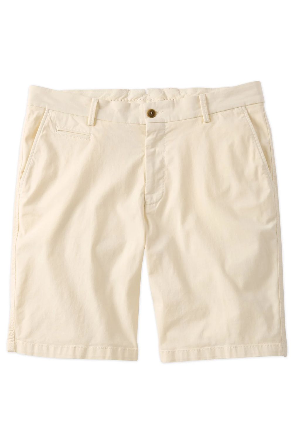 Broken Twill Stretch Cotton Shorts in Lemon Icing (Drummond Traditional Fit) by Ballin