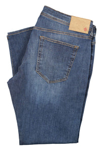 Lightweight Comfort Denim 5-Pocket Jeans in 5-Year Used Wash, Size 34x32 (Modern Straight Fit) by Ballin