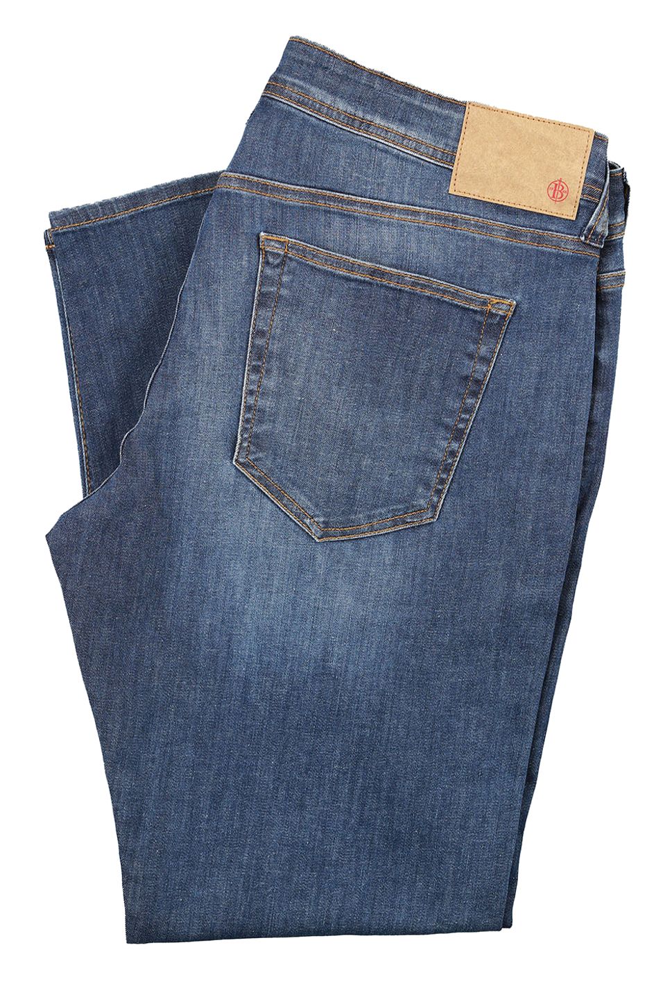 Lightweight Comfort Denim 5-Pocket Jeans in 5-Year Used Wash, Size 34x32 (Modern Straight Fit) by Ballin