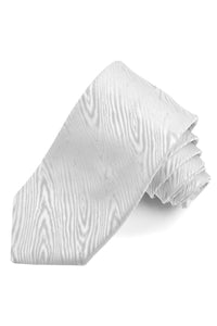 Silver Tonal Formal Woven Silk Moire Jacquard Tie by Dion Neckwear