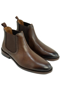 Brisbane Tumbled Calfskin Chelsea Boot in Troy Brown by Alan Payne Footwear