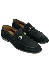 Miami Suede Bit Loafer in Black by Alan Payne Footwear